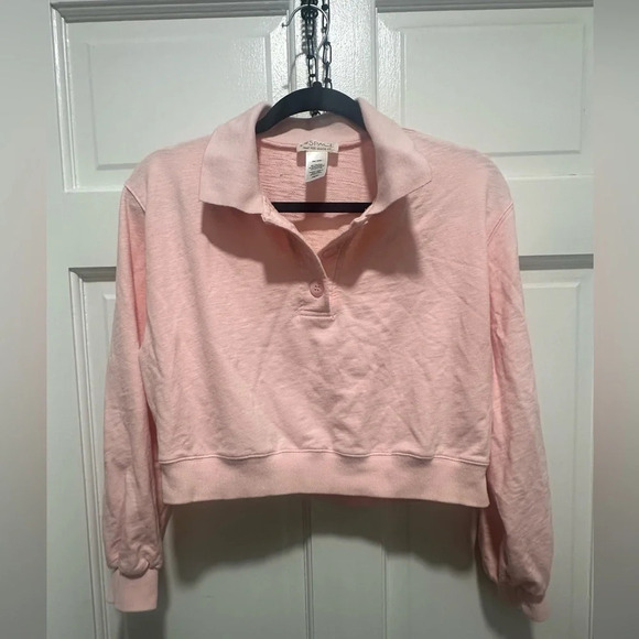 L*Space cropped pink pullover sweater size Medium - Picture 3 of 5